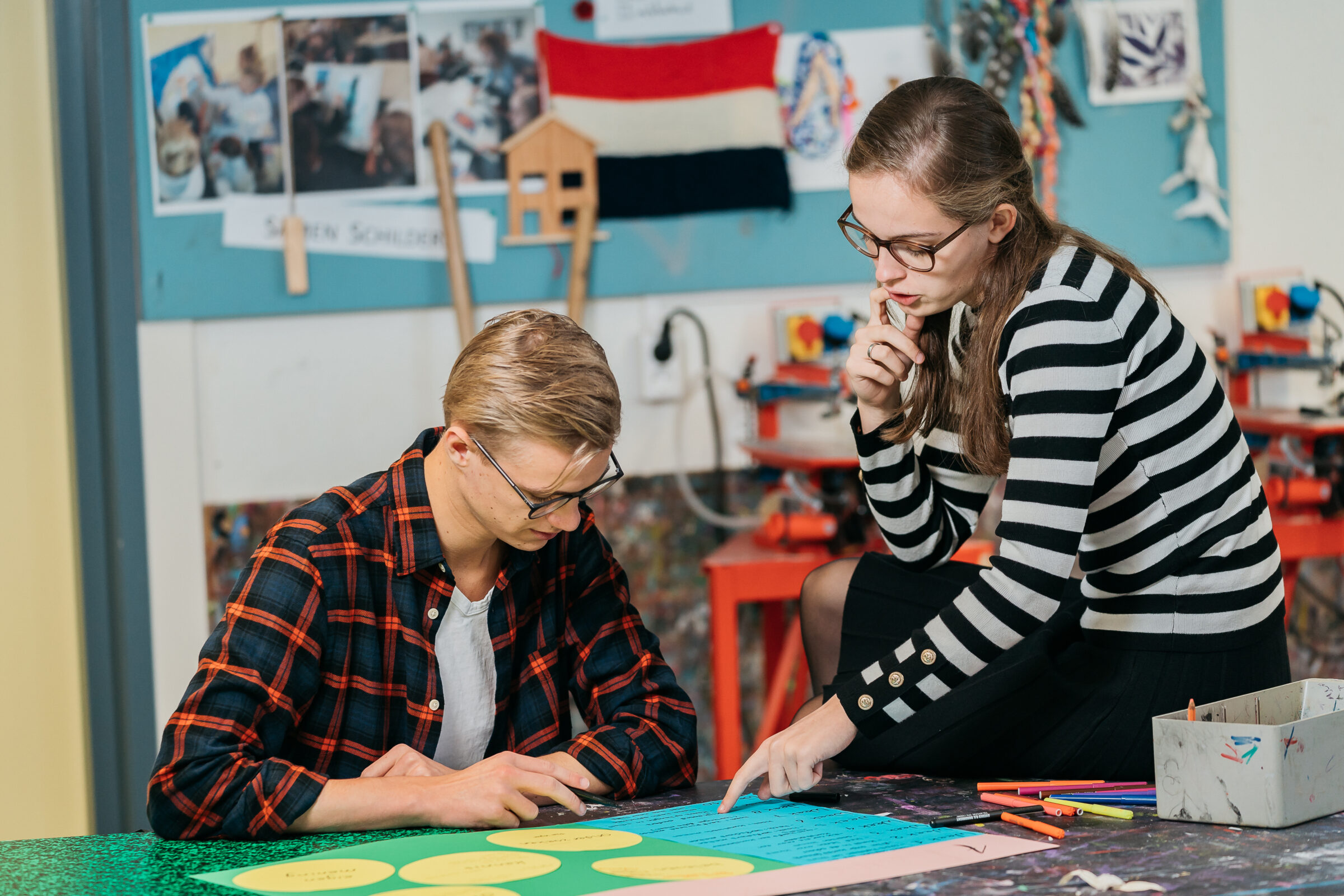 beeld van lerende studenten
