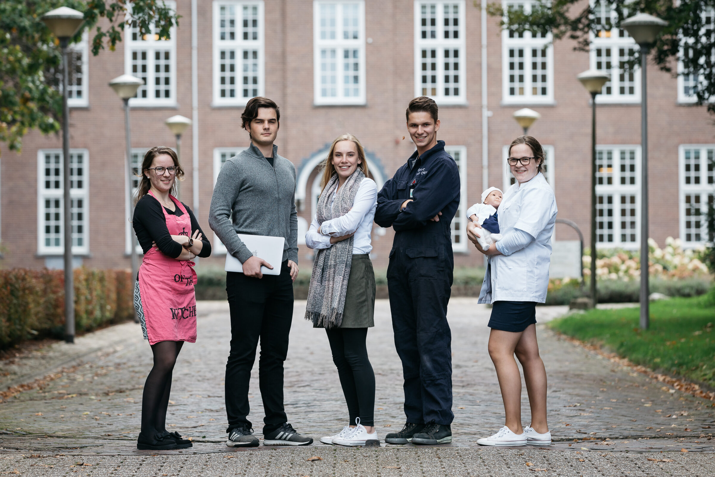Studenten uit verschillende sectoren van het Hoornbeeck College