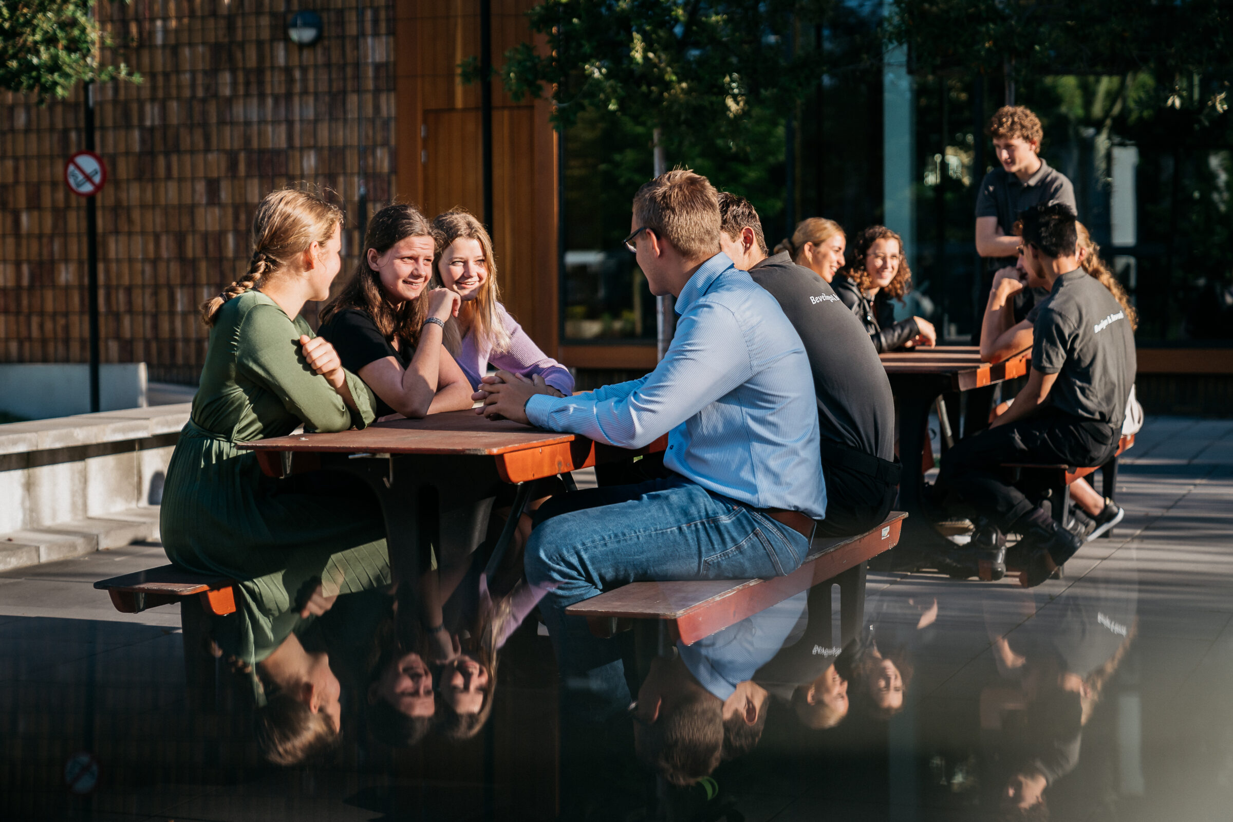 Studenten bij elkaar